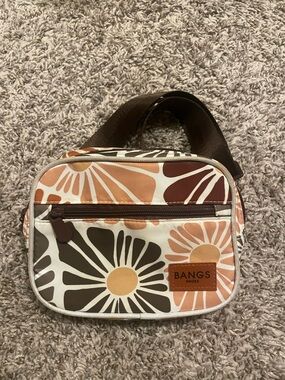 BANGS Floral Print Crossbody Bag in Brown and Tan